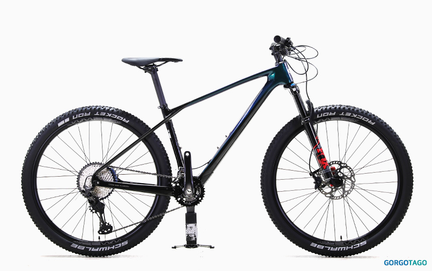 2024 첼로 크로노 70 MTB 27.5 갤럭시 블루 그린 컬러 측면 이미지