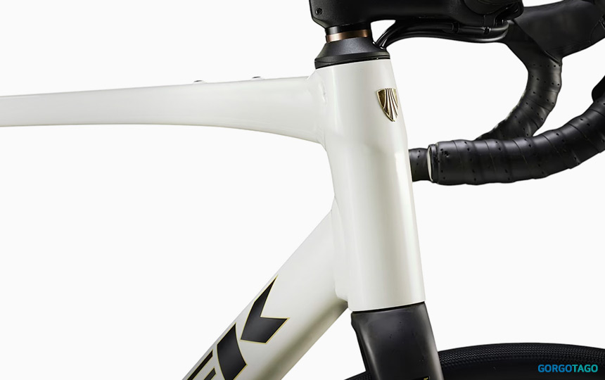 2026 트렉 도마니 AL 4 4세대 카본 포크와 헤드튜브 디테일