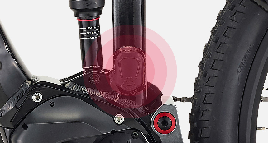 2024 첼로 27.5 불렛 FX 80 E-MTB 프레임 직접 충전 포트 디테일