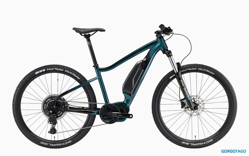 2025 첼로 27.5 불렛 XC 30 E-MTB 갤럭시 블루 그린 블랙 컬러 측면 전체 이미지