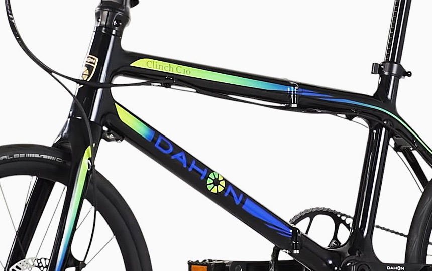 다혼 클린치 D10 카본 미니벨로 모노코크 카본 프레임 디테일 1