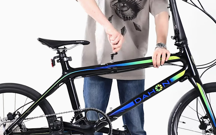 다혼 클린치 D10 카본 미니벨로 카본 포크 디테일 3