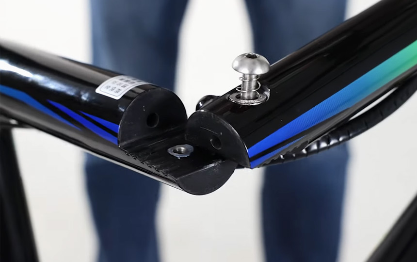 다혼 클린치 D10 카본 미니벨로 폴딩 조인트 구조 디테일 4