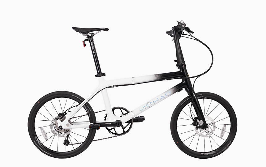 다혼 클린치 D10 카본 미니벨로 화이트 컬러 전체 이미지 1