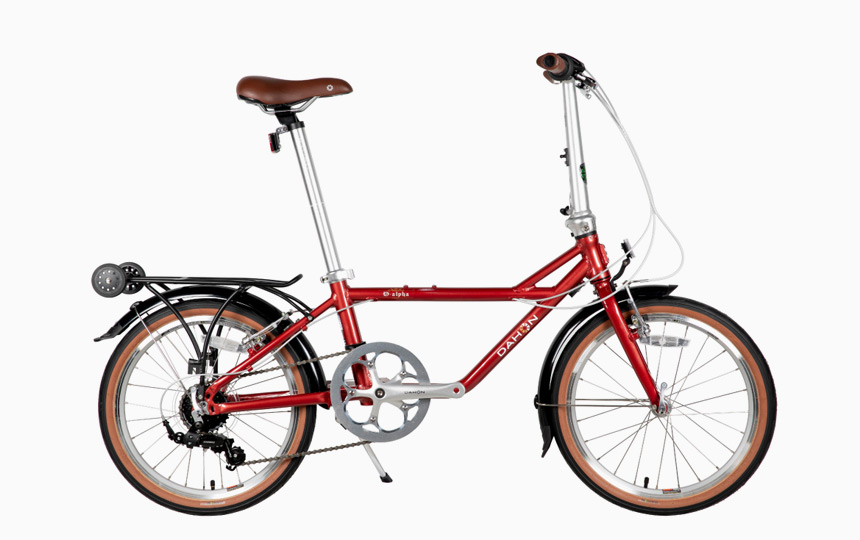 다혼 D-알파 미니벨로 브라운 컬러 측면 이미지