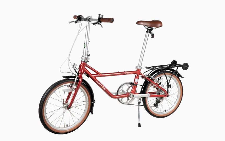 다혼 D-알파 미니벨로 브라운 컬러 주행 각도 이미지