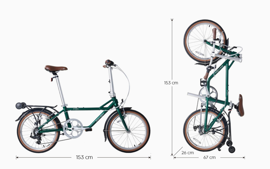 다혼 D-알파 미니벨로 지오메트리 가이드 사이즈 참고 이미지
