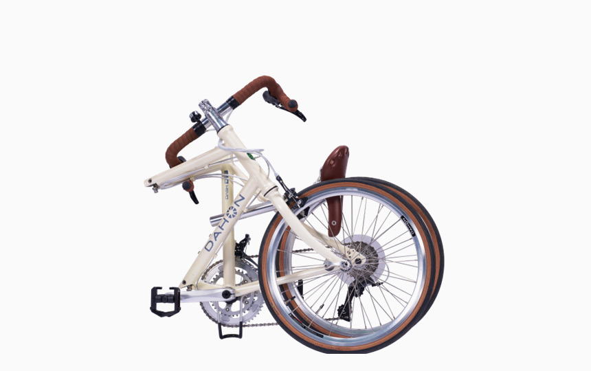 다혼 대쉬 D18 폴딩 미니벨로 베이지 컬러 전체 이미지 2