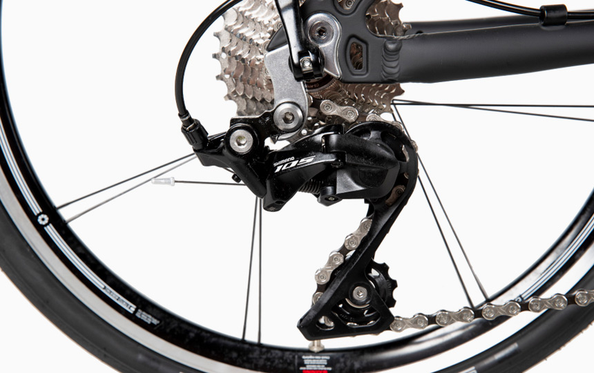 다혼 MU LX 11단 시마노 105 11단 뒷변속기 디테일