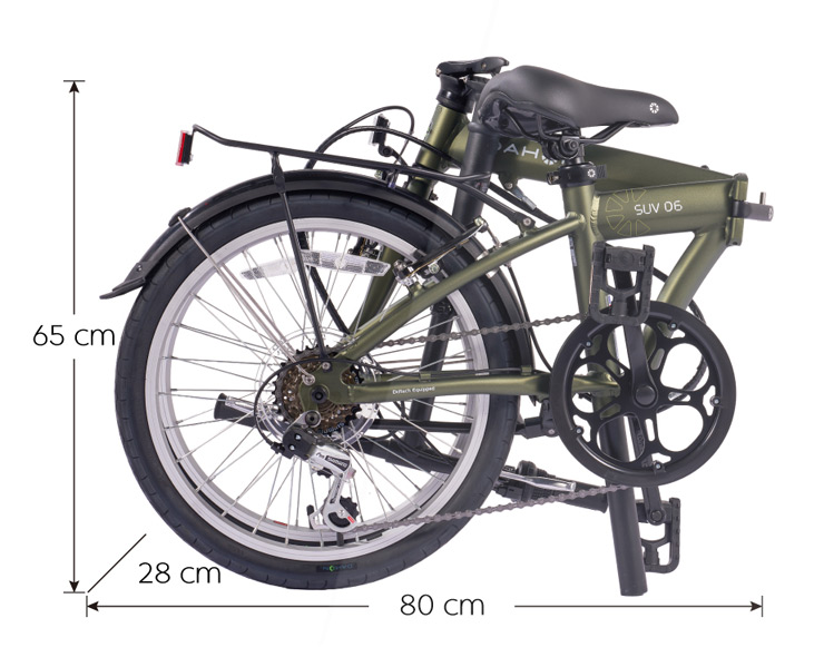 다혼 NEW SUV D6 미니벨로 폴딩 사이즈 가이드 참고 이미지