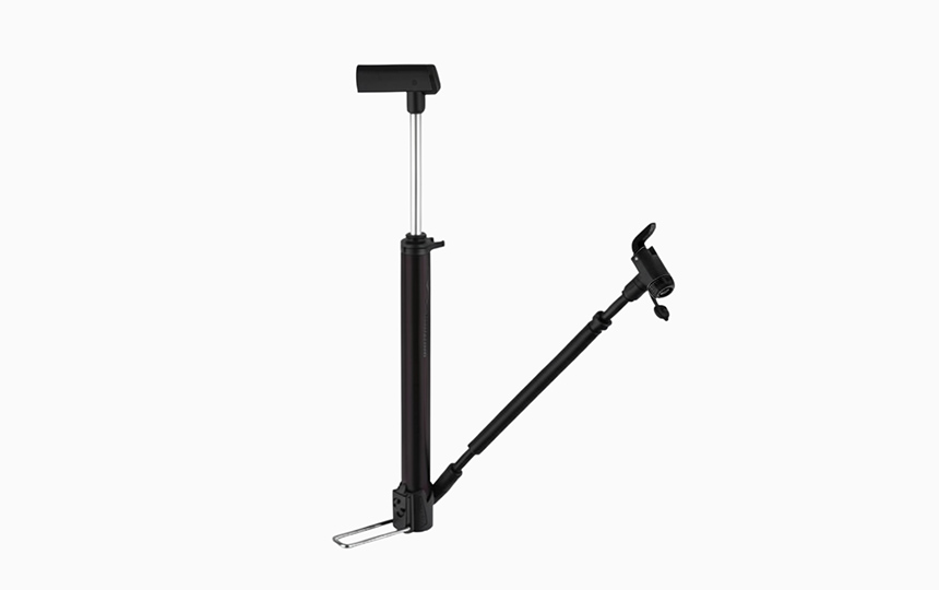 AIRACE AM-93 미니 플로어 펌프 알루미늄 바디와 T핸들 디테일