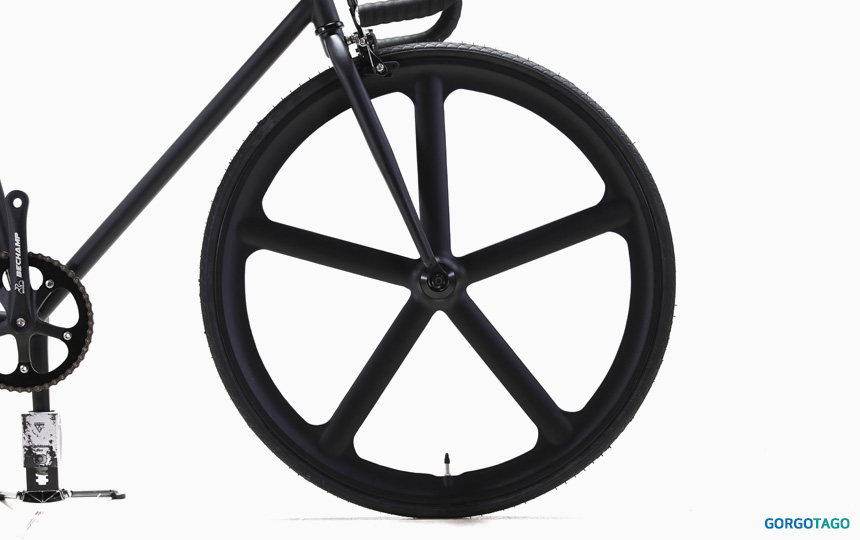 Gota 커스텀 아이언D 에어로 휠 픽시 5스포크 에어로 프론트휠 디테일