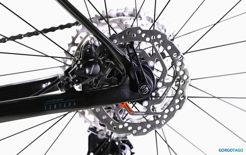 2026 예거 벤추라 5 MTB 29인치 디스크 로터와 브레이크 캘리퍼 디테일