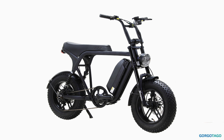 2026 퀄리 엑스트론 미니 전기자전거 블랙 컬러 사선 이미지