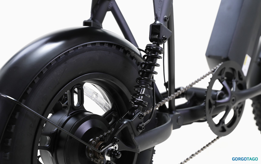 2026 퀄리 엑스트론 미니 전기자전거 더블 크라운 서스펜션 포크 디테일