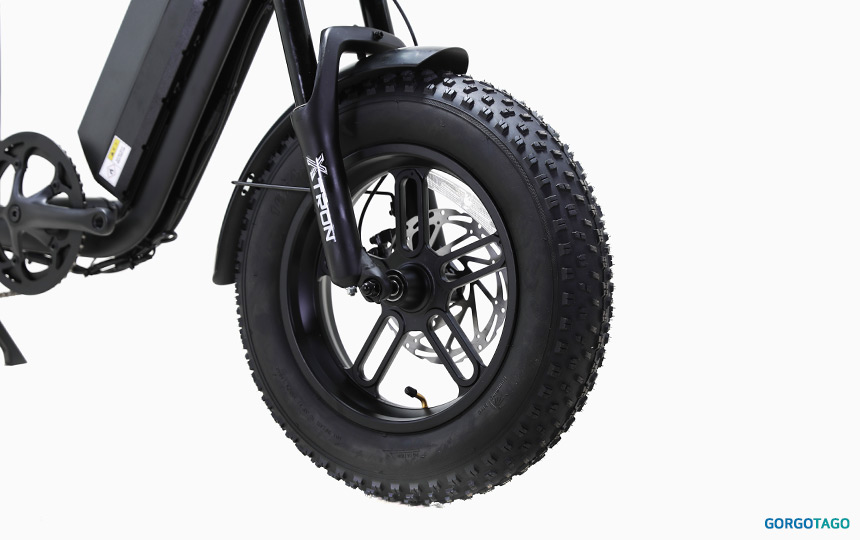 2026 퀄리 엑스트론 미니 전기자전거 16x4.0 광폭 타이어 디테일