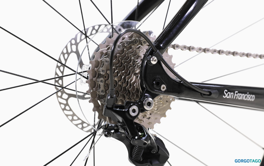 사바 샌프란시스코 SE 105 로드바이크 2x12단 드라이브트레인 디테일 5