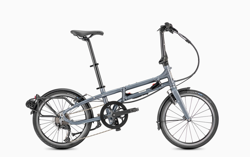 턴 BYB P8 폴딩 미니벨로 실버 블루 컬러 측면 이미지