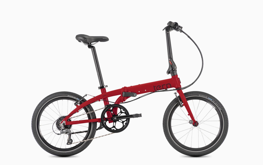 턴 링크 D8 폴딩 미니벨로 퍼피 레드 컬러 측면 이미지