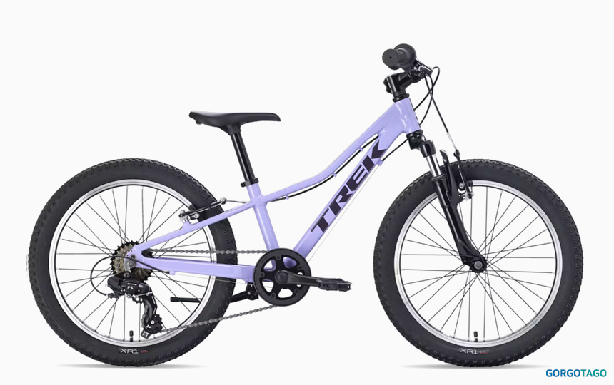 2027 트렉 프리칼리버 20 7단 주니어 MTB 라벤더 헤이즈 컬러 측면 전체 이미지